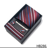 Conjunto Gravata Listrada Vermelho Sparka